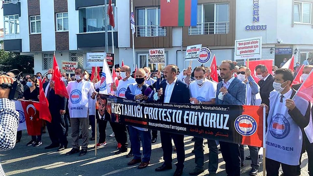 Ordu'da Memur-Sen'den Macron ve Fransa'ya tepki