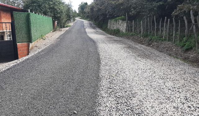 Ordu Büyükşehir Ünye'de Grup Yollarını Asfaltla Buluşturuyor.