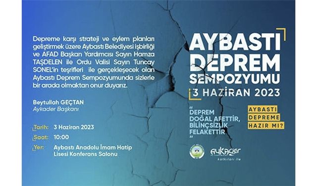ORDU AYBASTI'DA DEPREM SEMPOZYUMU